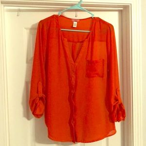 Orange shirt- Size Large